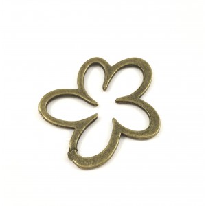 Metal flower antique brass connector